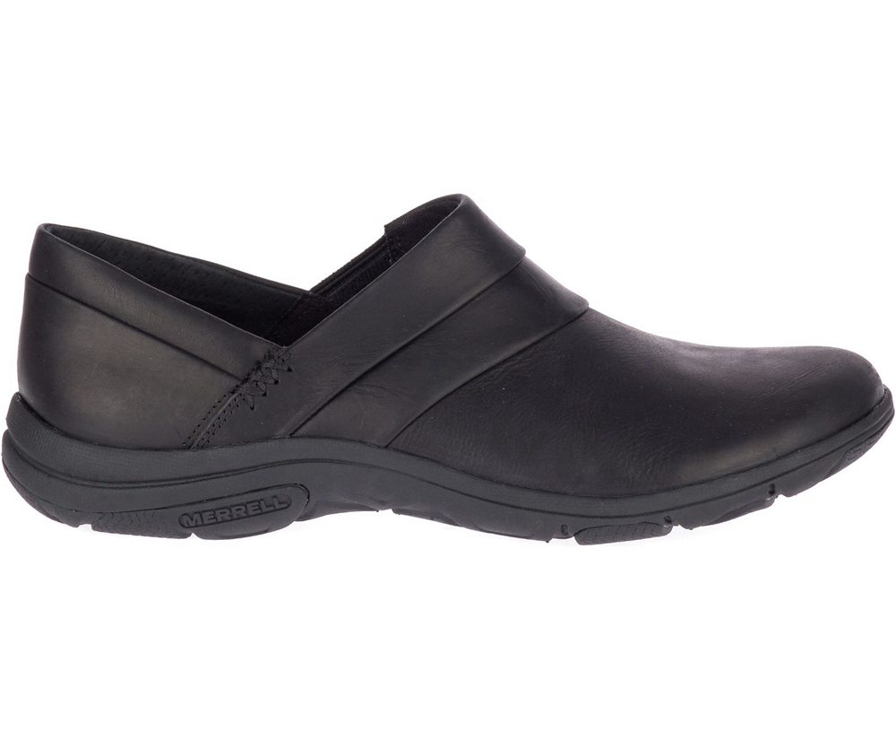 Merrell Slip Ons Black - Dassie Stitch Wide Width - Womens 92NLKRIZO